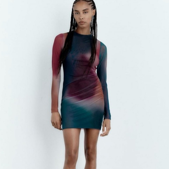 Zara tulle lined dress- size medium - Picture 1 of 4